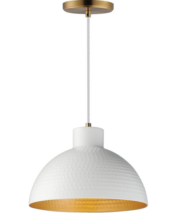 Brescello White Brass Dome Pendant