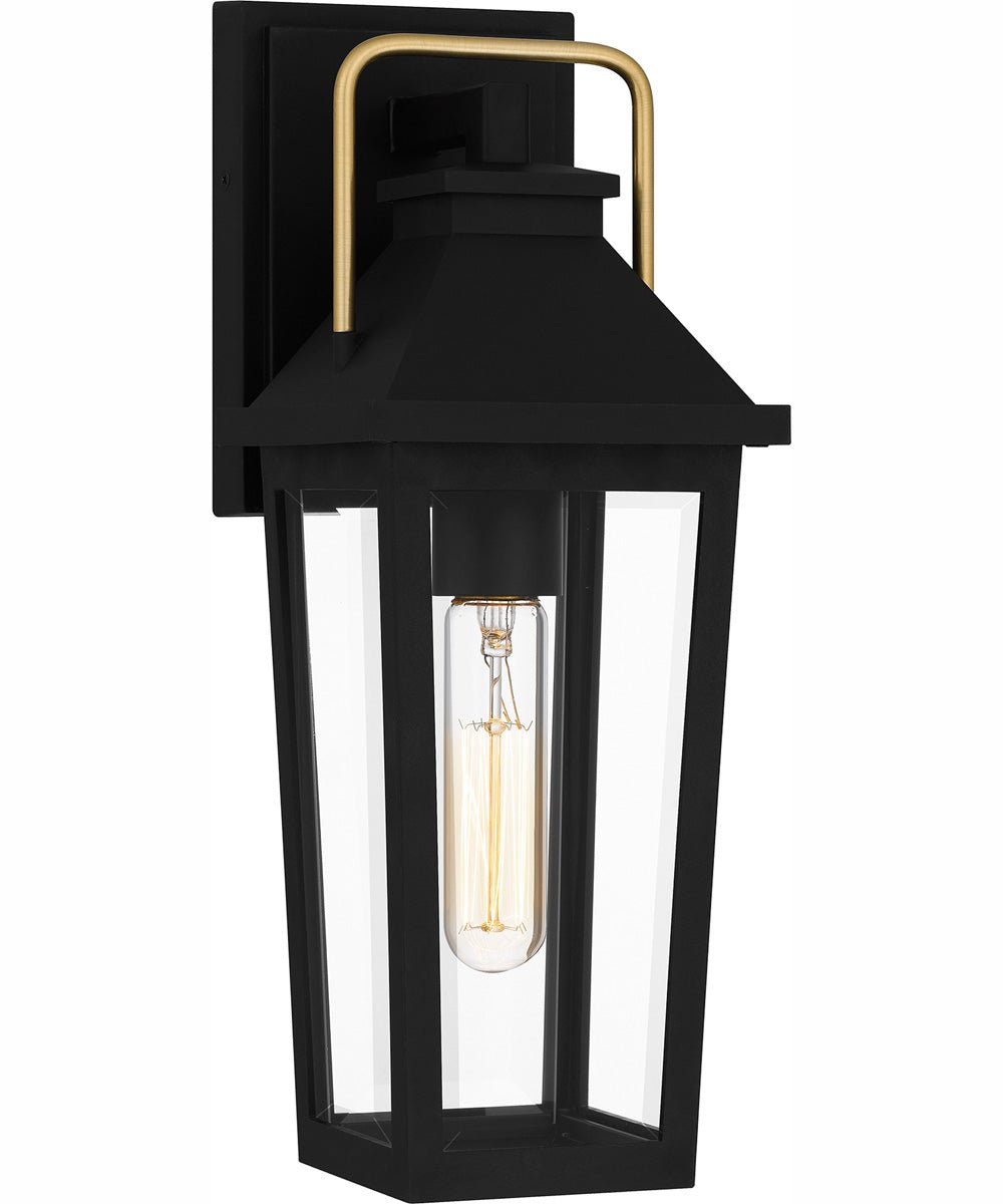 Lasithi Brass Hanging Small Black Lantern Outdoor Wall Light