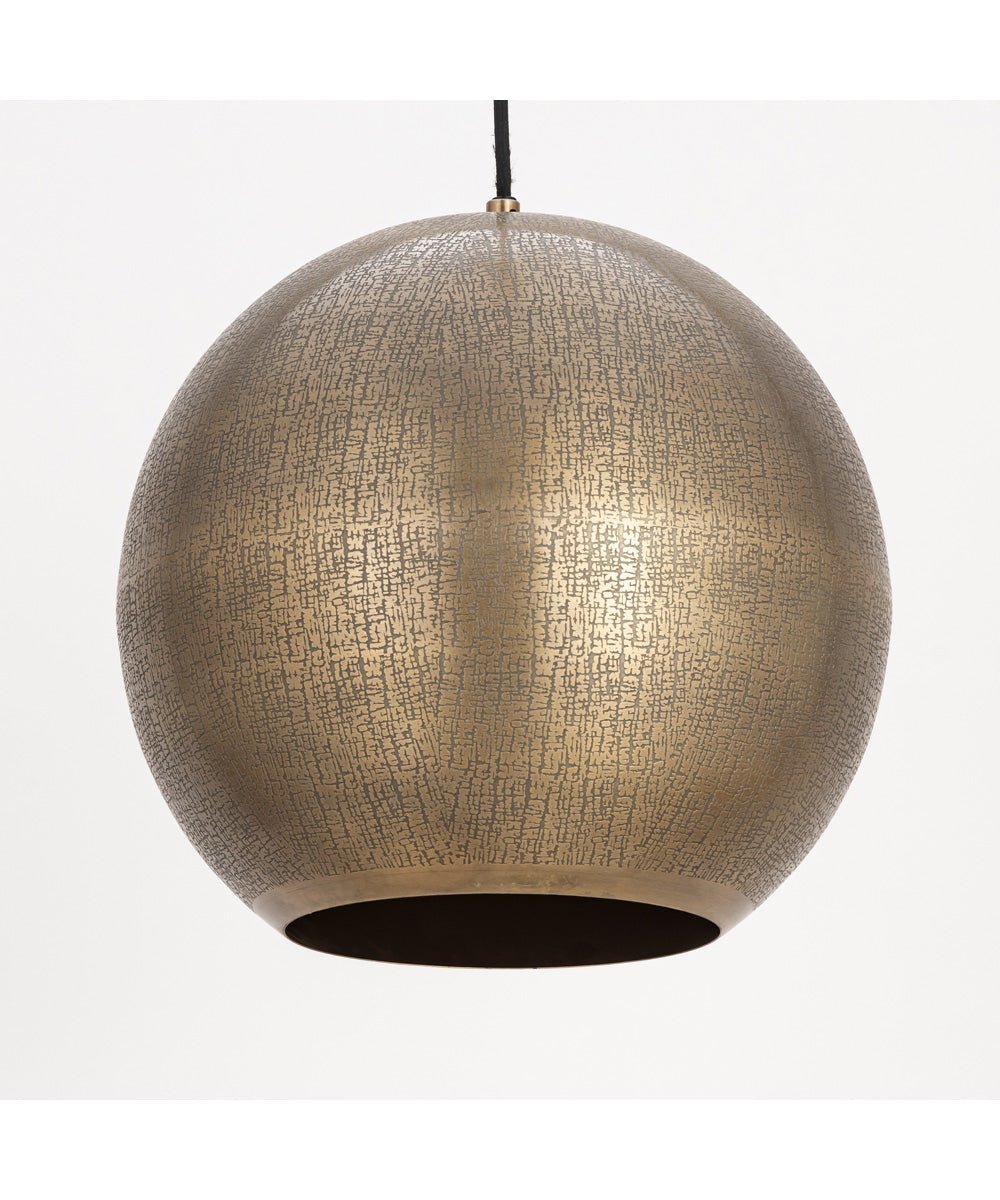 Luzzara Antiqued Brass Globe Pendant – image 2
