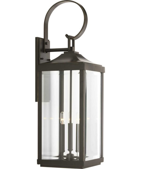 Vada Long Gas Lamp Shaped Three Candle Outdoor Wall Light
