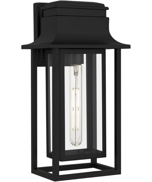 Bortigali Roof Black Square Lantern Outdoor Wall Light