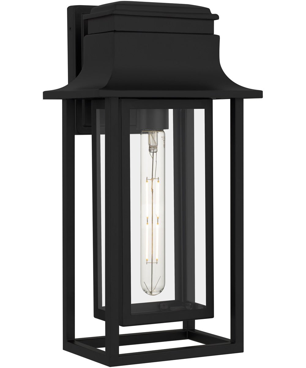 Bortigali Roof Black Square Lantern Outdoor Wall Light