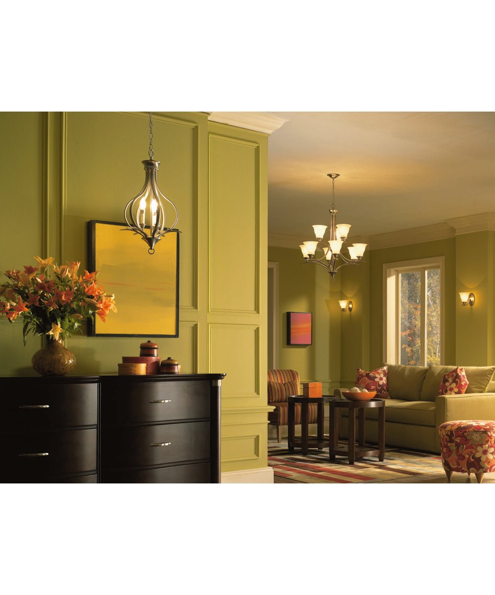 Lodeve Classic Frosted Glass Nickel Chandelier – image 3