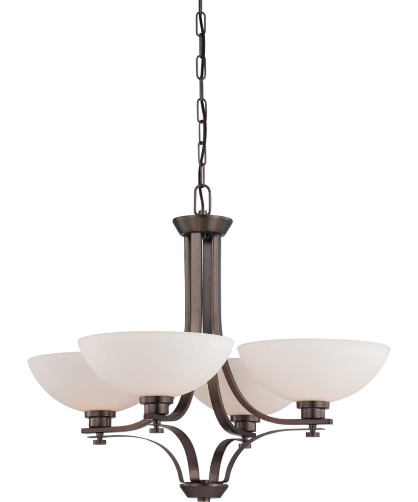 Pianoro Buzlu Camlı Bronz Kase Avize