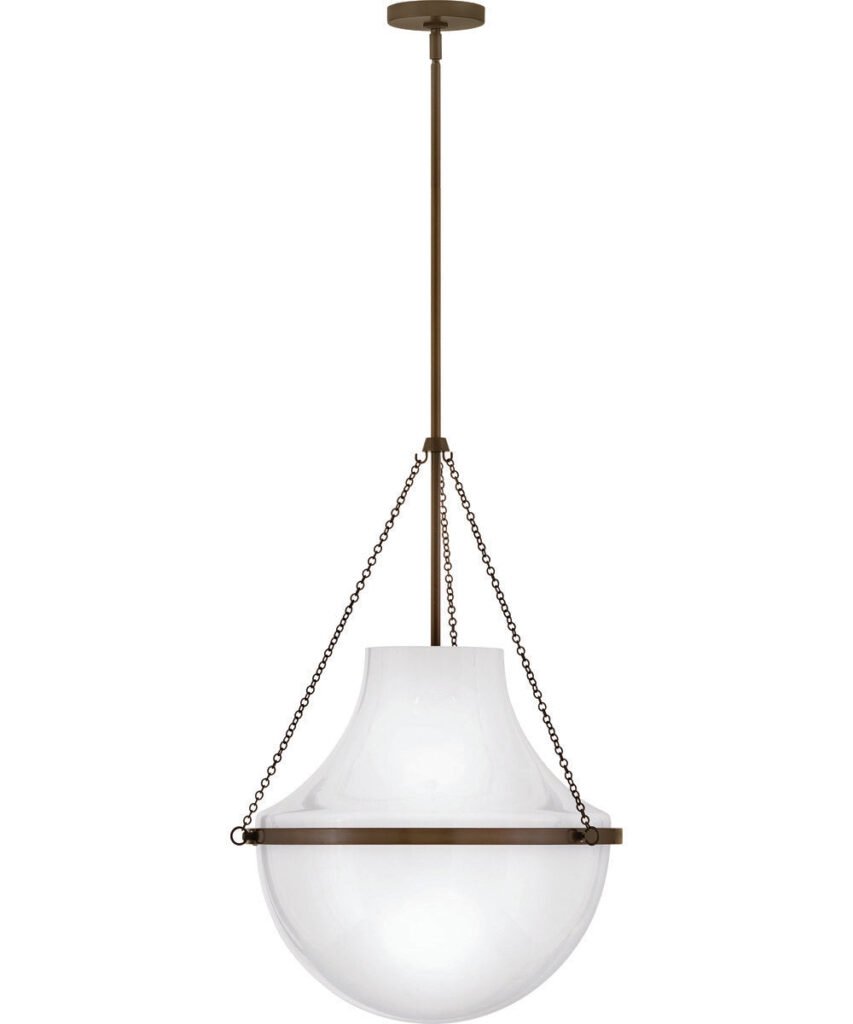 Llafranc Opal Glass Drop Bronze Pendant – image 2