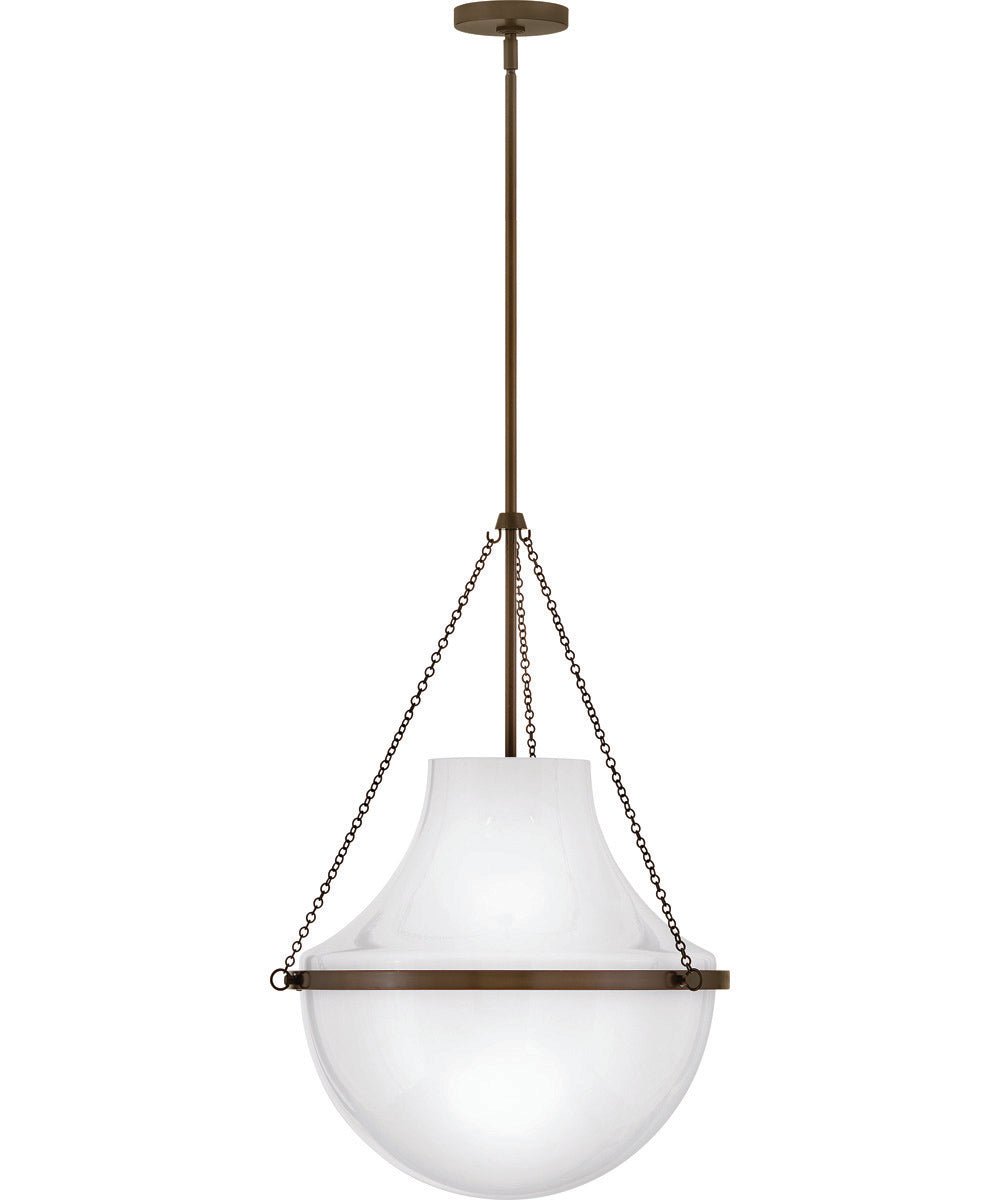 Llafranc Opal Glass Drop Bronze Pendant – image 2
