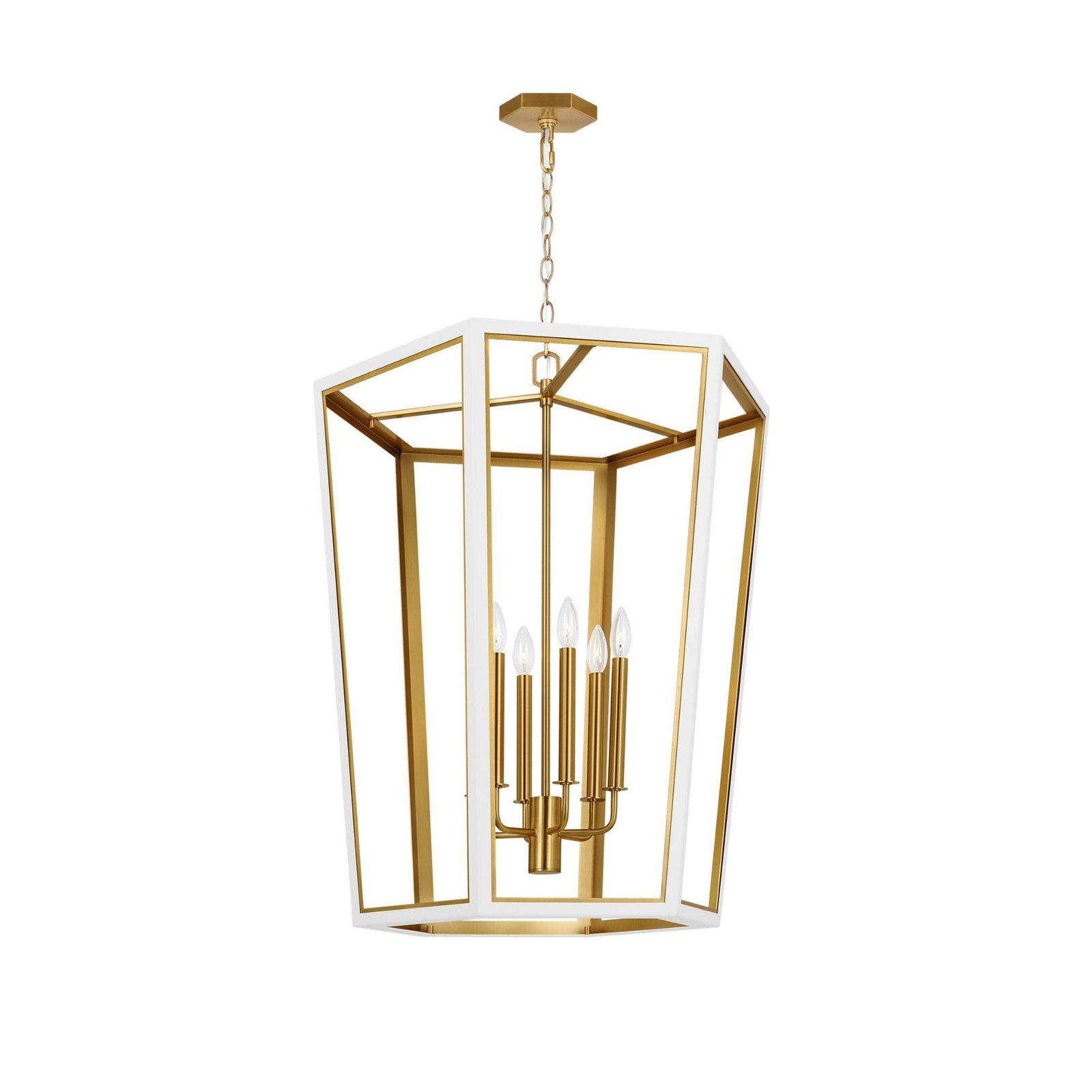 Nabeul Matte White Large Lantern Chandelier – image 2