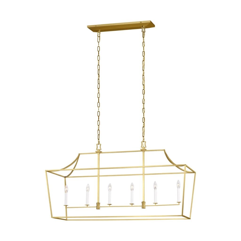 Monastir Brass Linear Lantern Chandelier