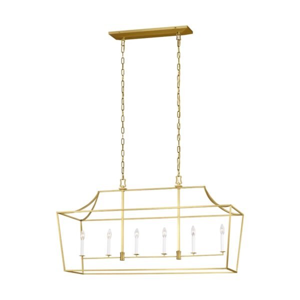 Monastir Brass Linear Lantern Chandelier