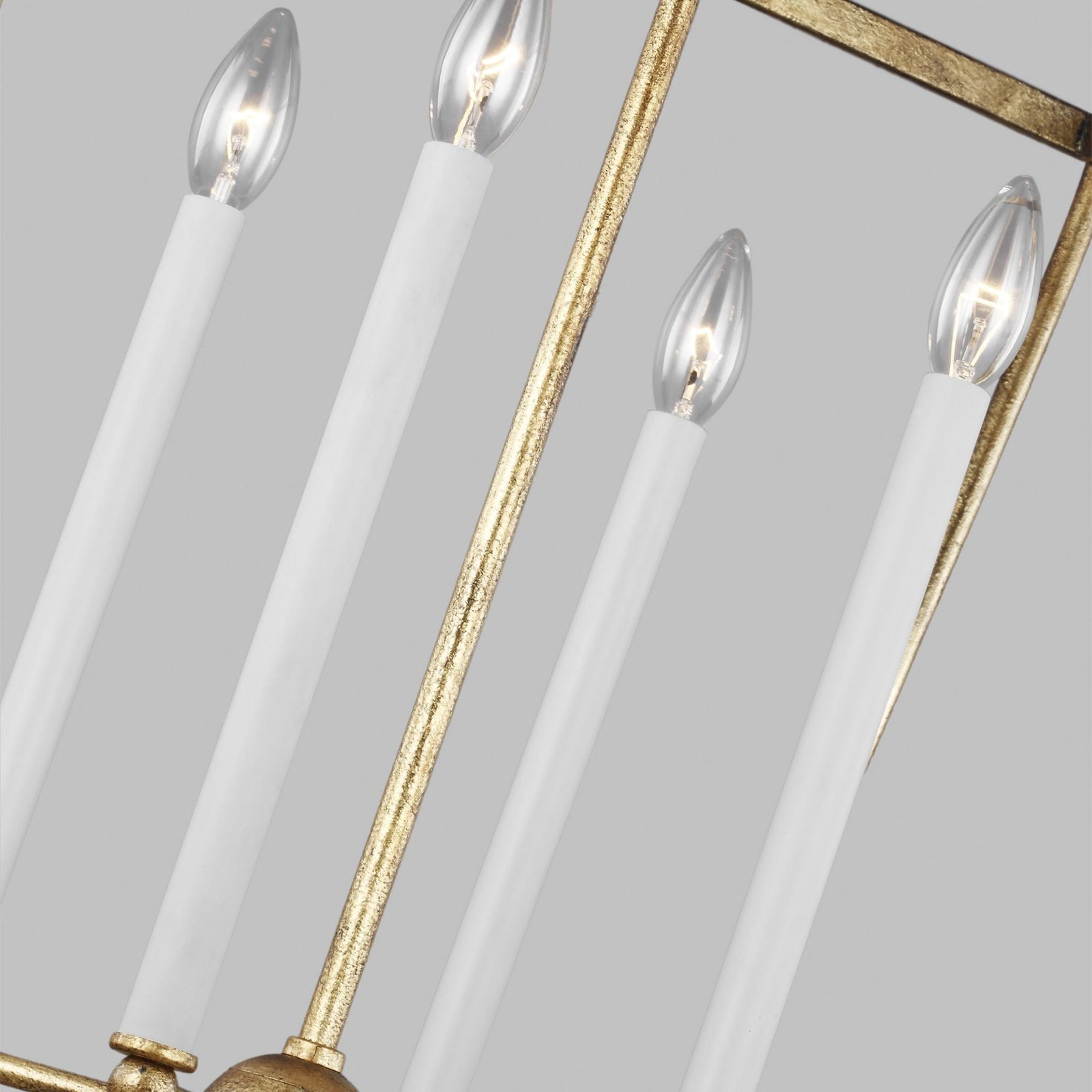 Lukova Antique Gold Leaf Large Lantern Chandelier – image 3