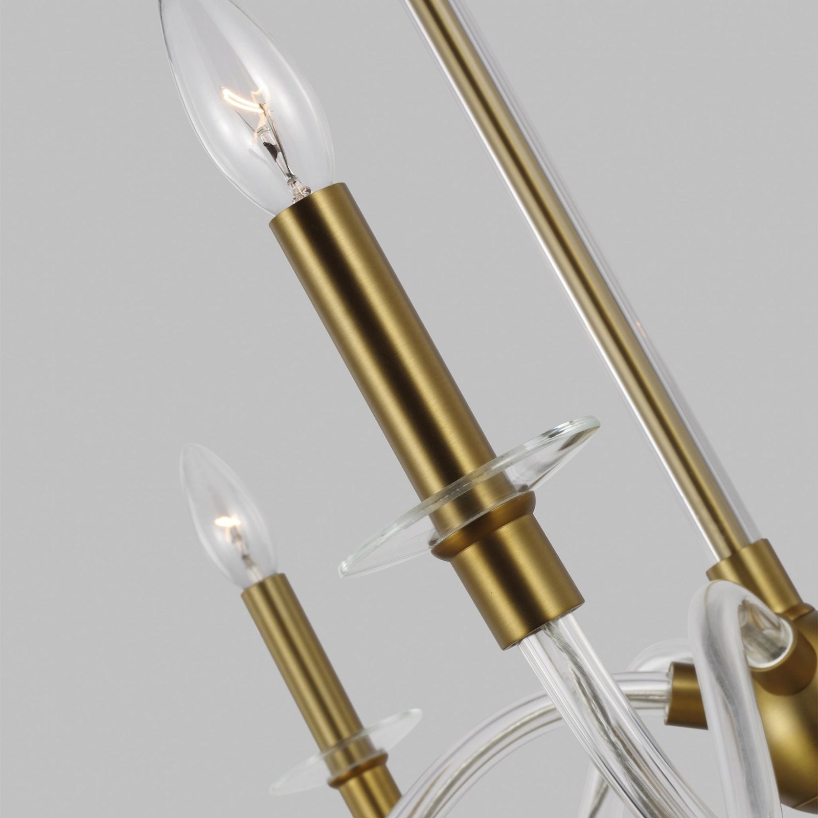 Delvina Yanık Pirinç Beş Kollu Avize – görsel 2