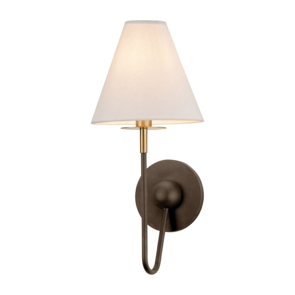 Almyrida Curled Arm Conical Shade Wall Sconce