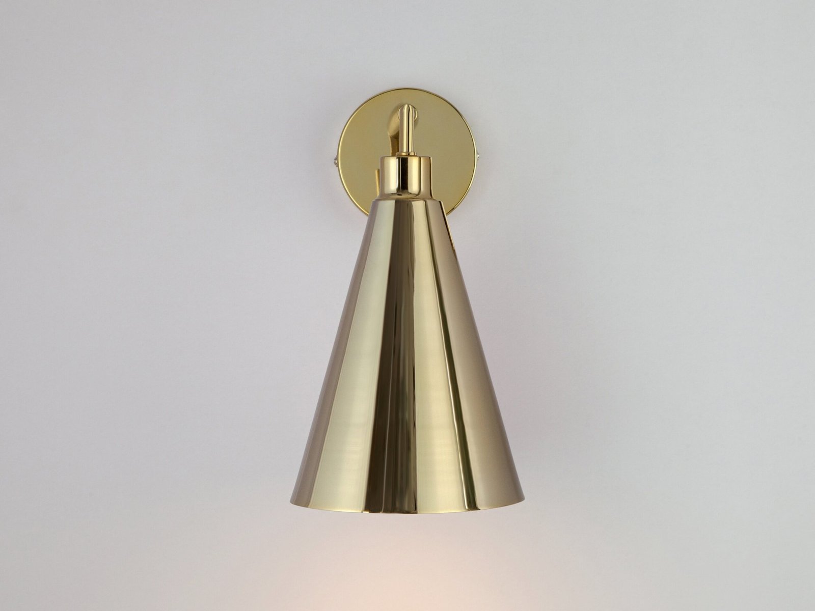 Turi Large Conical Hood Brass Reading Wall Sconce – image 2