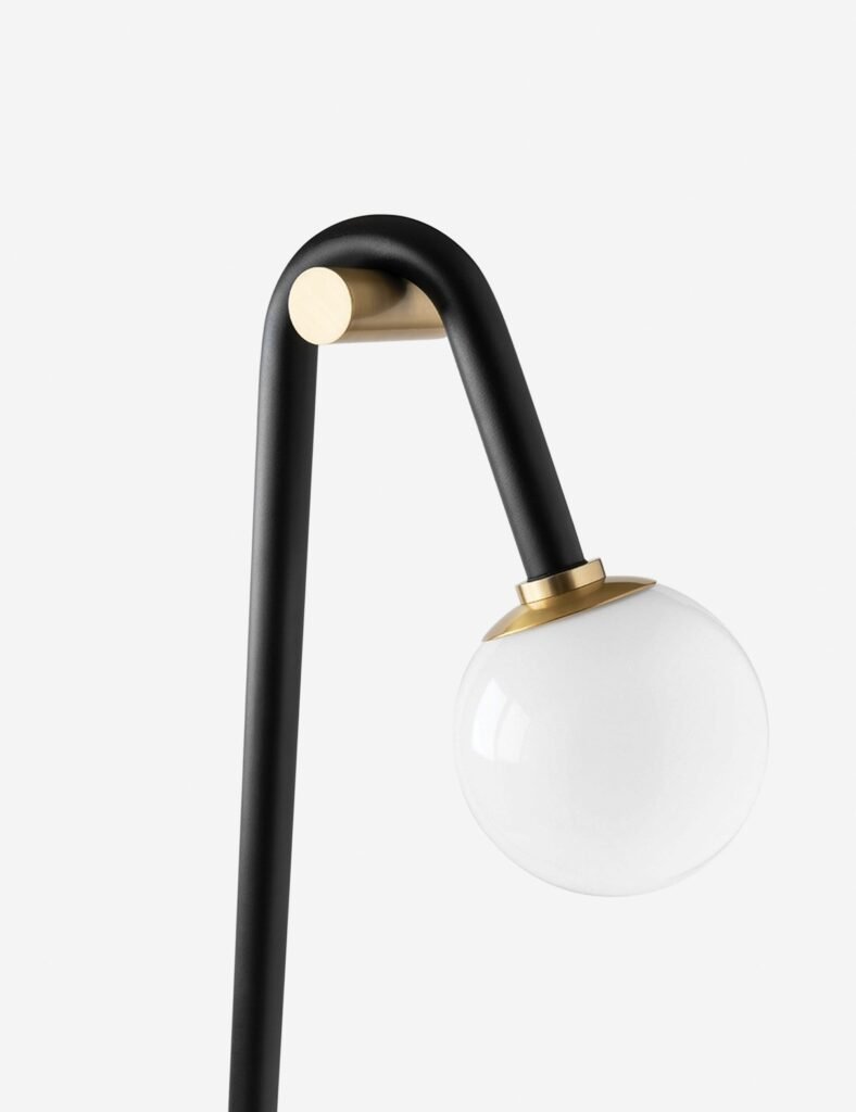 Grantorto Curved Globe Head Reading Floor Lamp