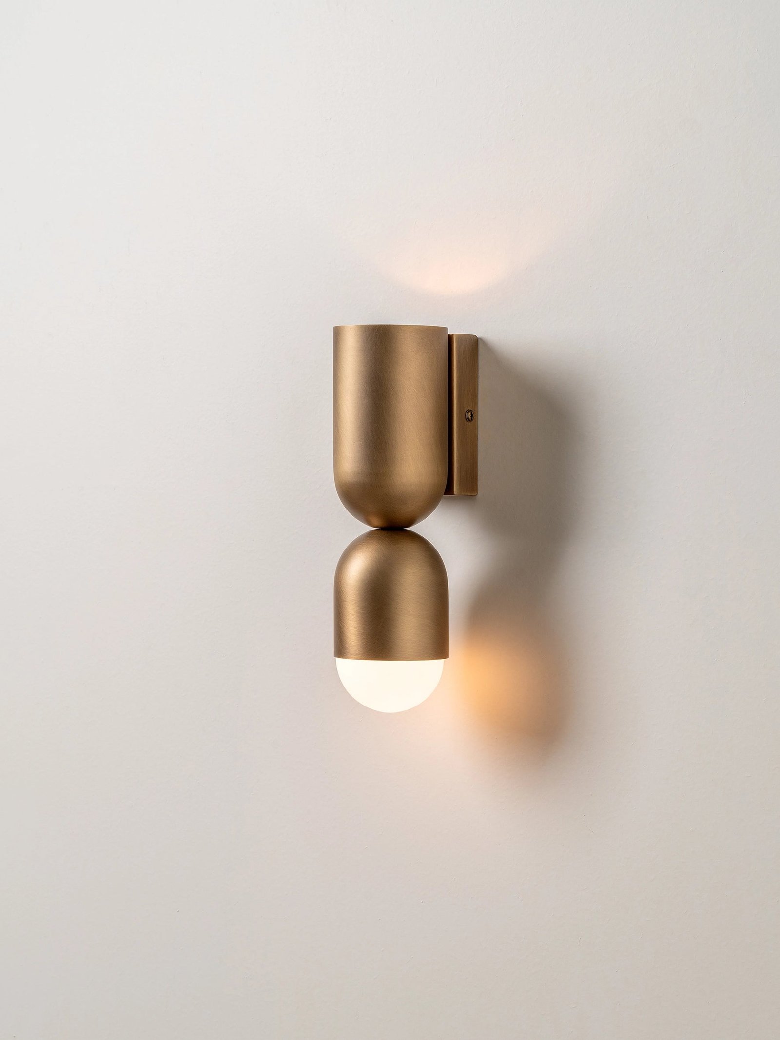 Chaves Narrow Body Double Opal Glass Antiqued Brass Wall Sconce – image 2