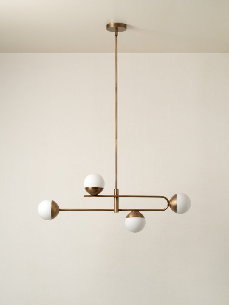 Bagnacavallo Glass Globe Linear Bar Pendant