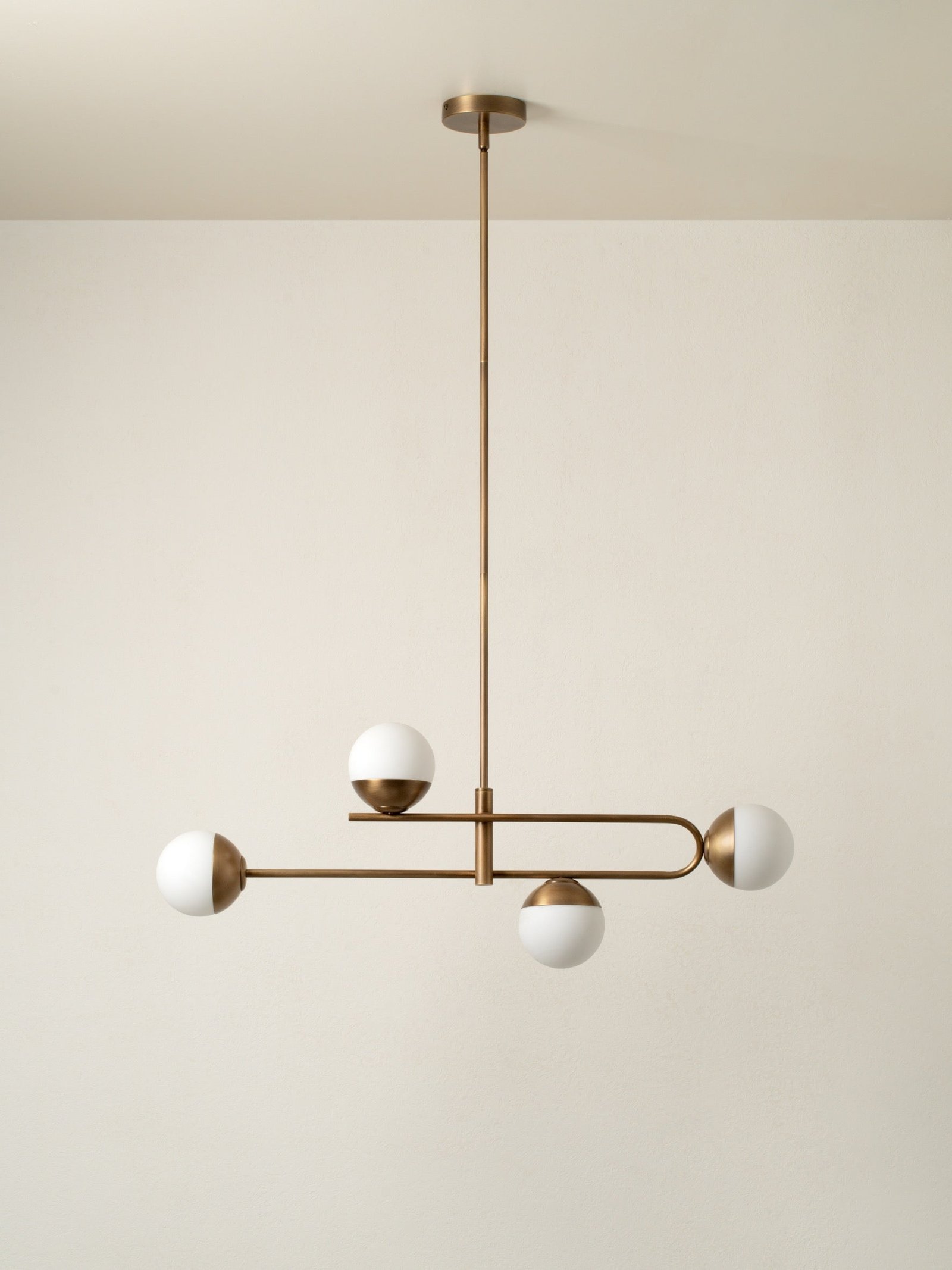 Bagnacavallo Glass Globe Linear Bar Pendant