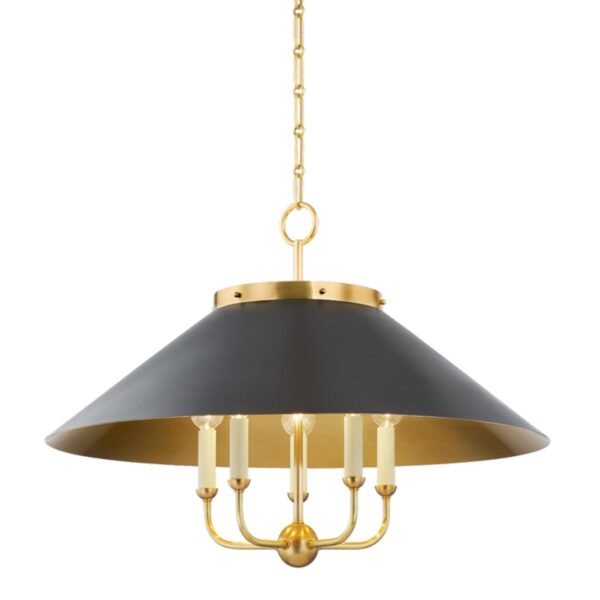 Feres Black Dome Shade Chandelier