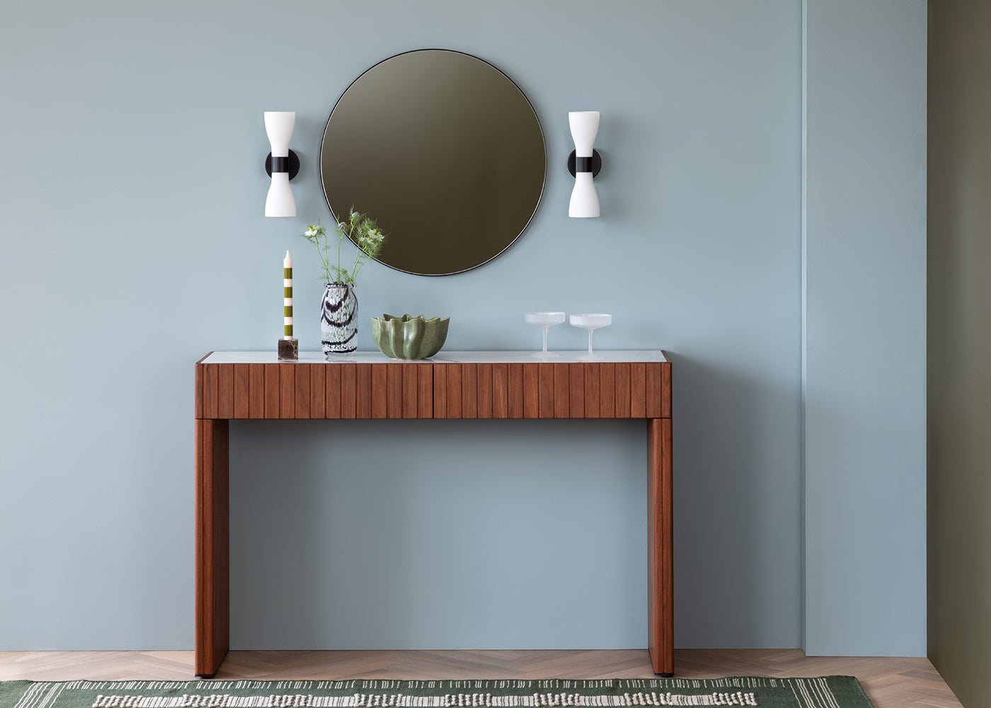 Astris Çift Opal Cam Konili Siyah Aplik – görsel 2