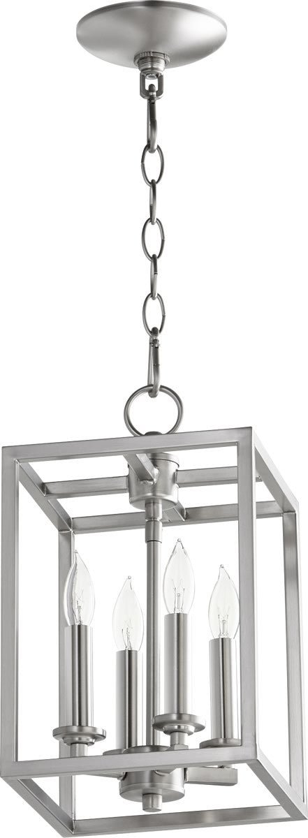 Troulos Satin Nickel Square Cage Mini Chandelier