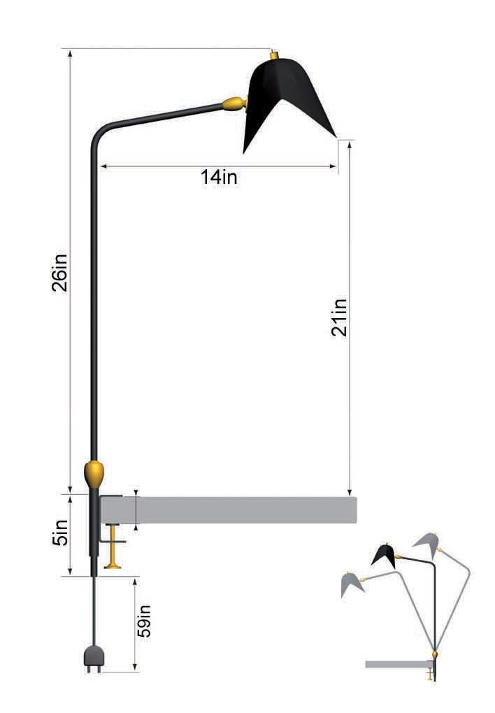 Deiva Mandallı Masa Lambası – image 2