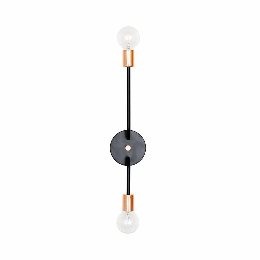 Statte Vertical Double Directional Light Steel Rod Wall Sconce