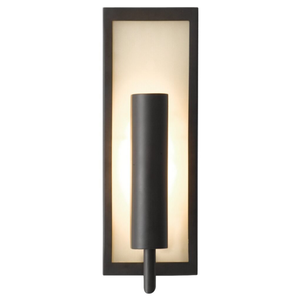 Bortigiadas Rectangular Opal Glass Bronze Wall Sconce