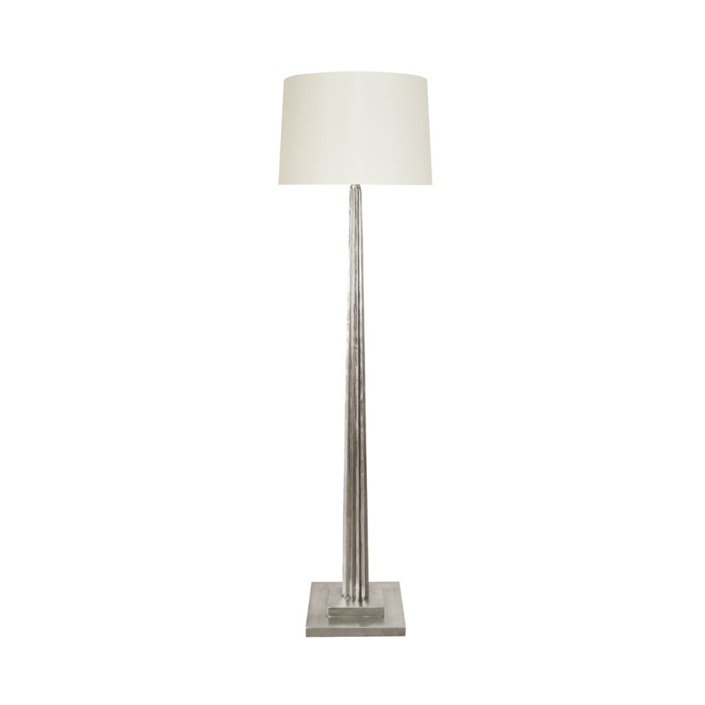 Lonato Fluted Silver Leaf Floor Lamp
