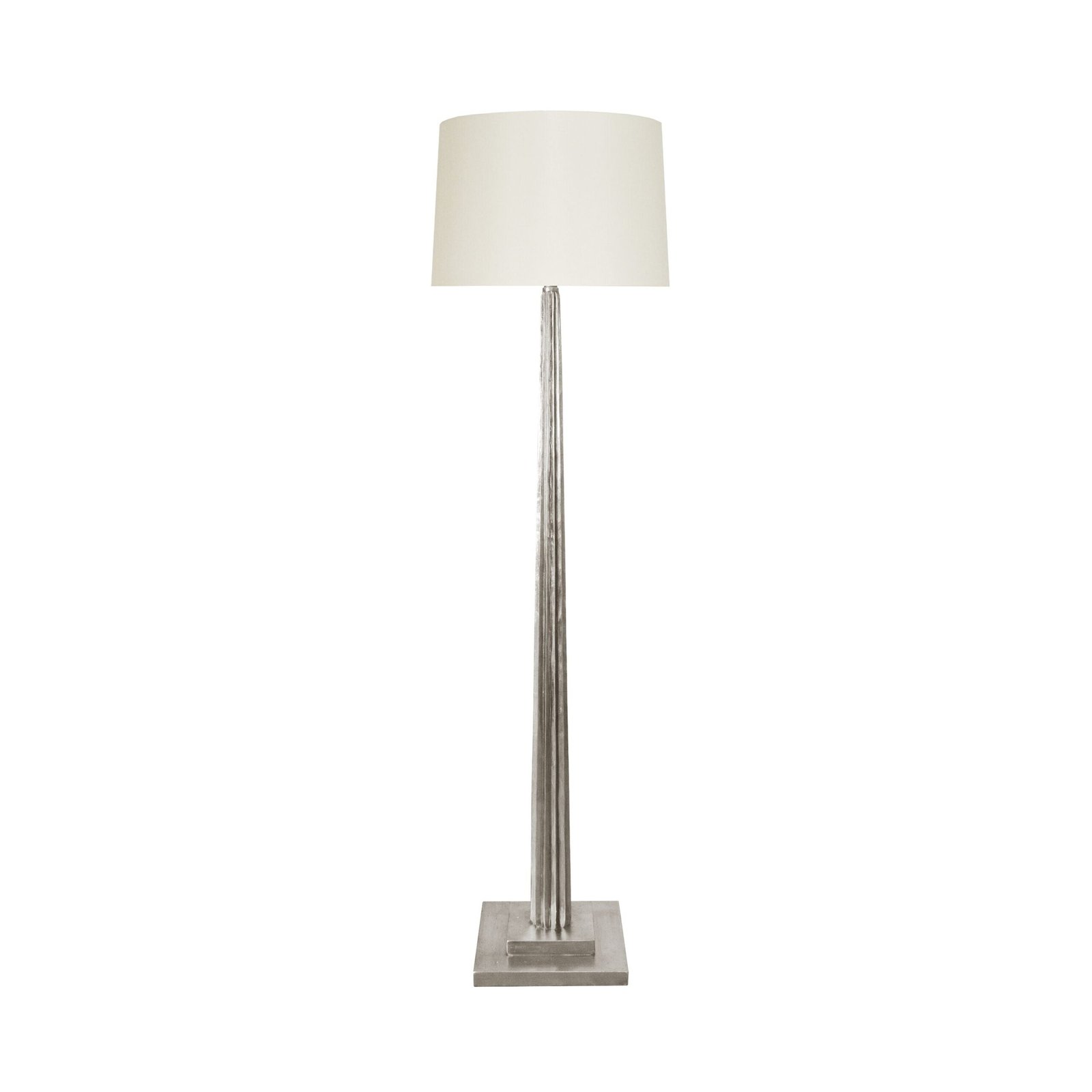Lonato Fluted Silver Leaf Floor Lamp